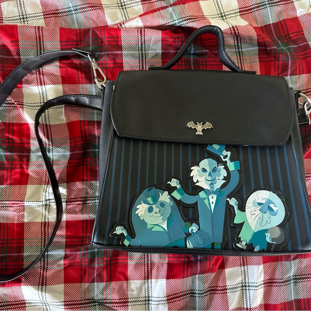 Haunted Mansion Black & Blue Crossbody Handbag